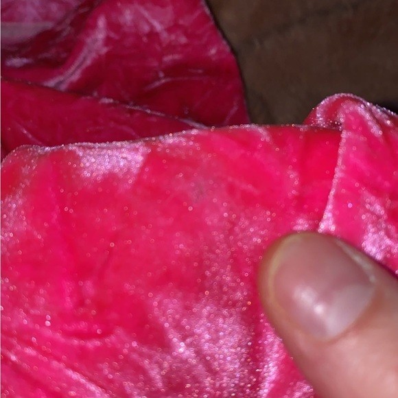 Blackmilk Crushed Velvet Fluro Hot Pink Leggings - Picture 5 of 6